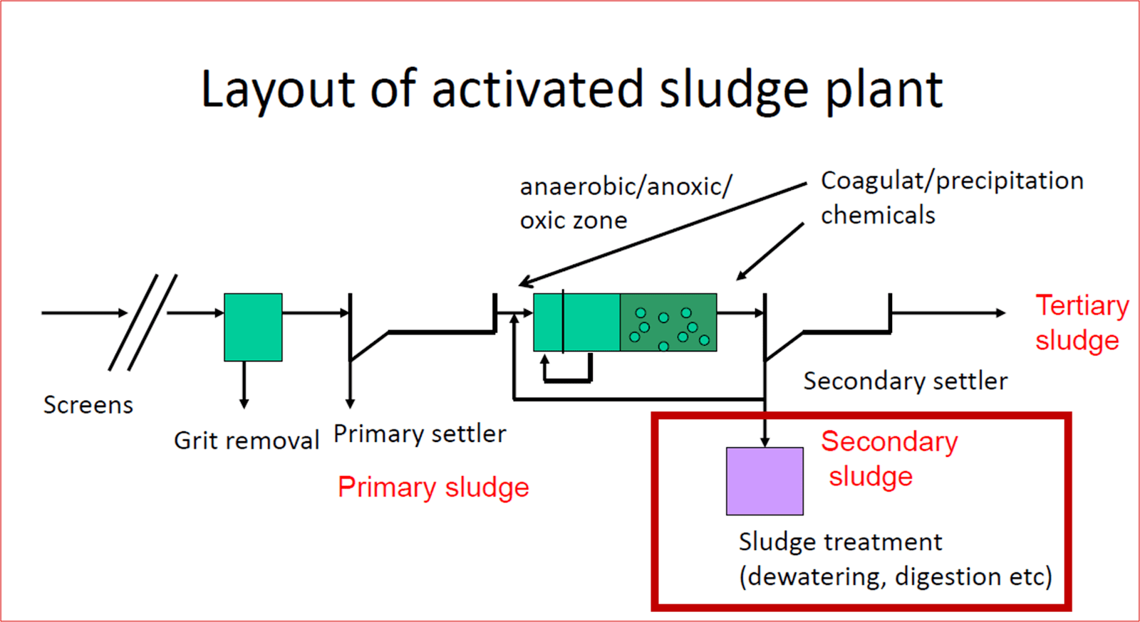 Waste sludge in wastewater treatment